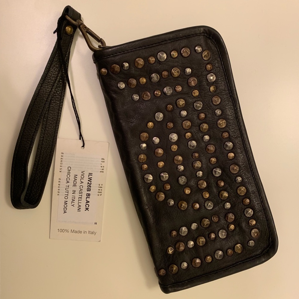 Black Viola Castellani wristlet